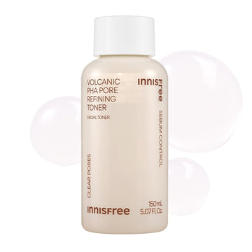 Innisfree Volcanic Pha Toner, Korean Skincare With Aha & Bha, Refines Texture, Controls Oil, Exfoliating Face Treatment