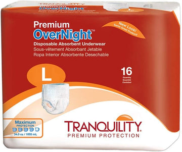 Tranquility Prem Overnight Disp Absorb Underwear Lrg 64Ct