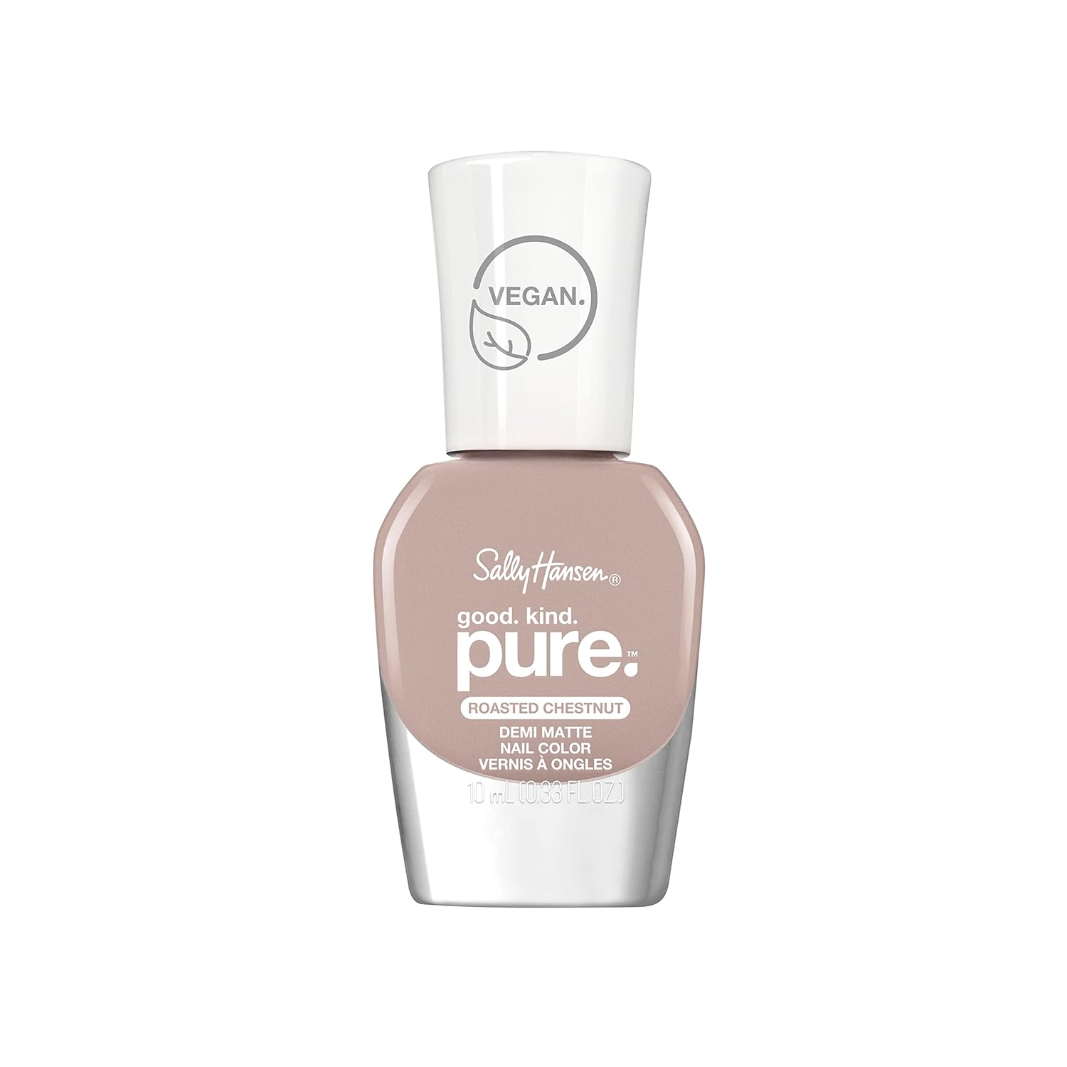 Sally Hansen Good.Kind.Pure Demi Matte Vegan Nail Color, Roasted Chestnut - 0.33 Fl Oz (Pack Of 1)