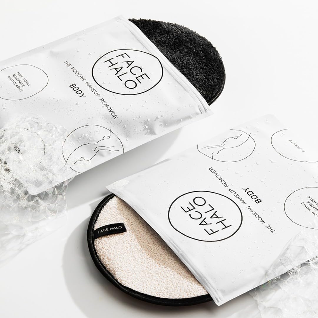 Face Halo Body Exfoliator and Polish Dual-Sided Mitt, Eco-Friendly, Reusable, Vegan Friendly (Pack of 1) : Amazon.co.uk: Beauty