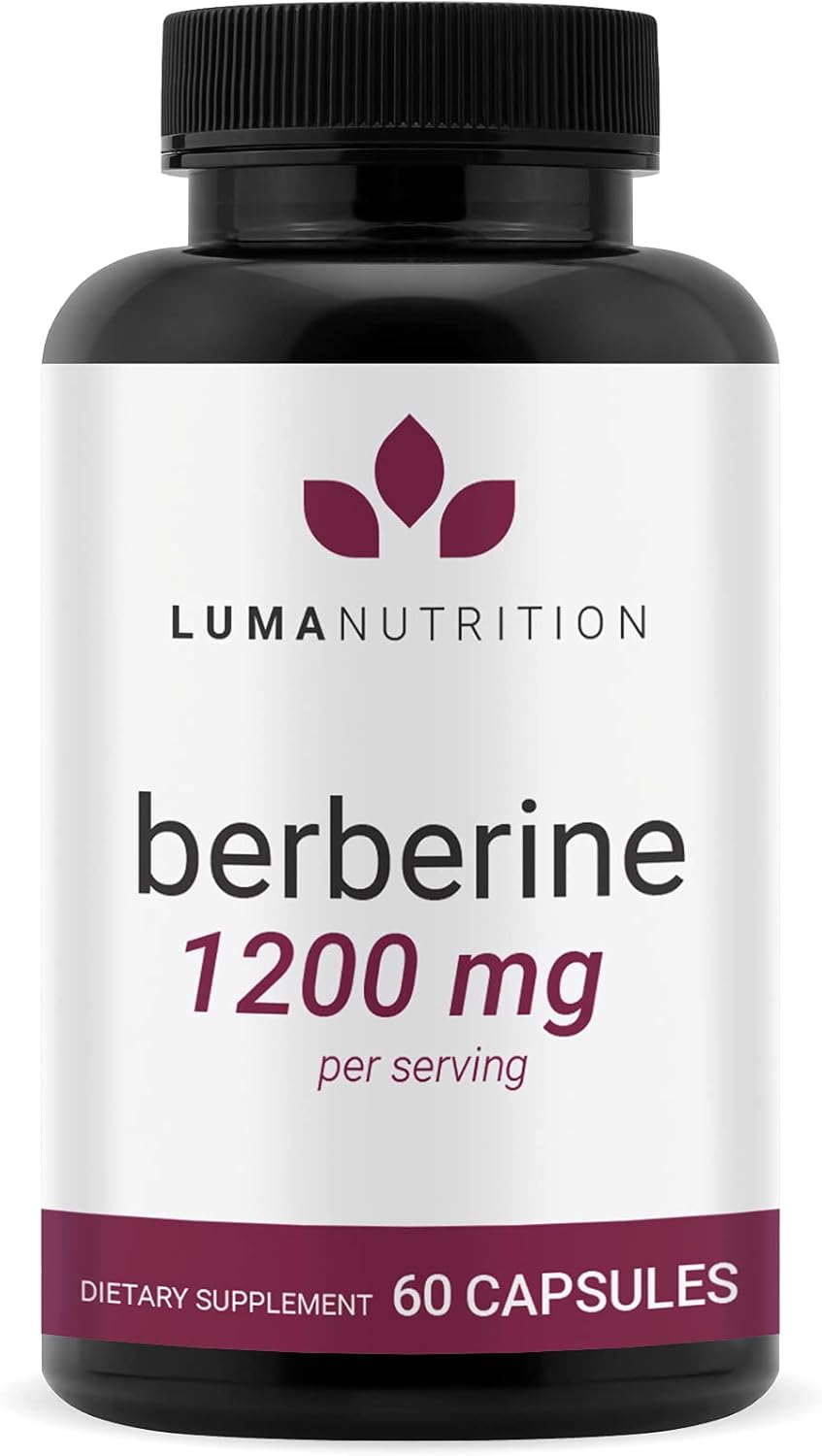 Luma Nutrition Berberine Supplement - Berberine 1200Mg Per Serving - Berberine Hci - Berberine Plus - 60 Capsules