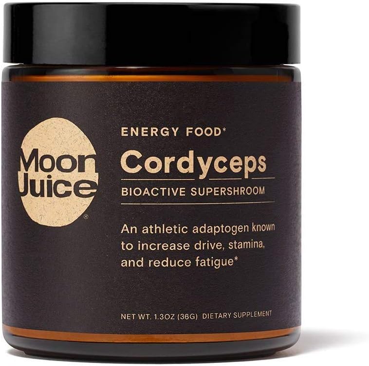 Moon Juice Cordyceps Organic Cordyceps Mushroom Powder Extract (250mg 1,3 & 1,6 Beta-Glucans per Serving) - Supports Stamina, Energy & Healthy Immune System - Non-GMO, Vegan, Gluten-Free (1.3oz)