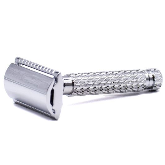 Parker 94R ”Hefty” Standard Length Handle Double Edge Safety Razor & 5 Blade Refills