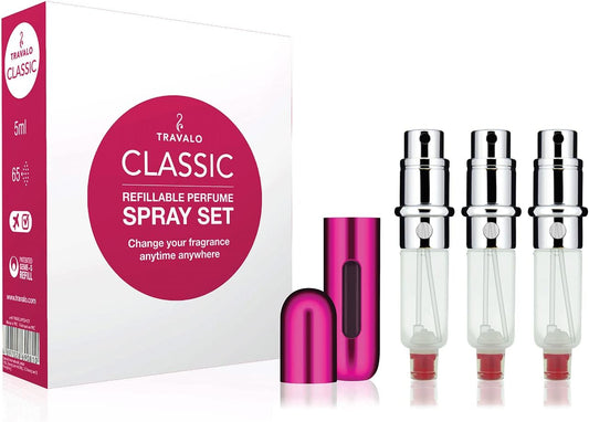 Travalo Classic Hd Bag Sprays (Set Of 3 Hot Pink