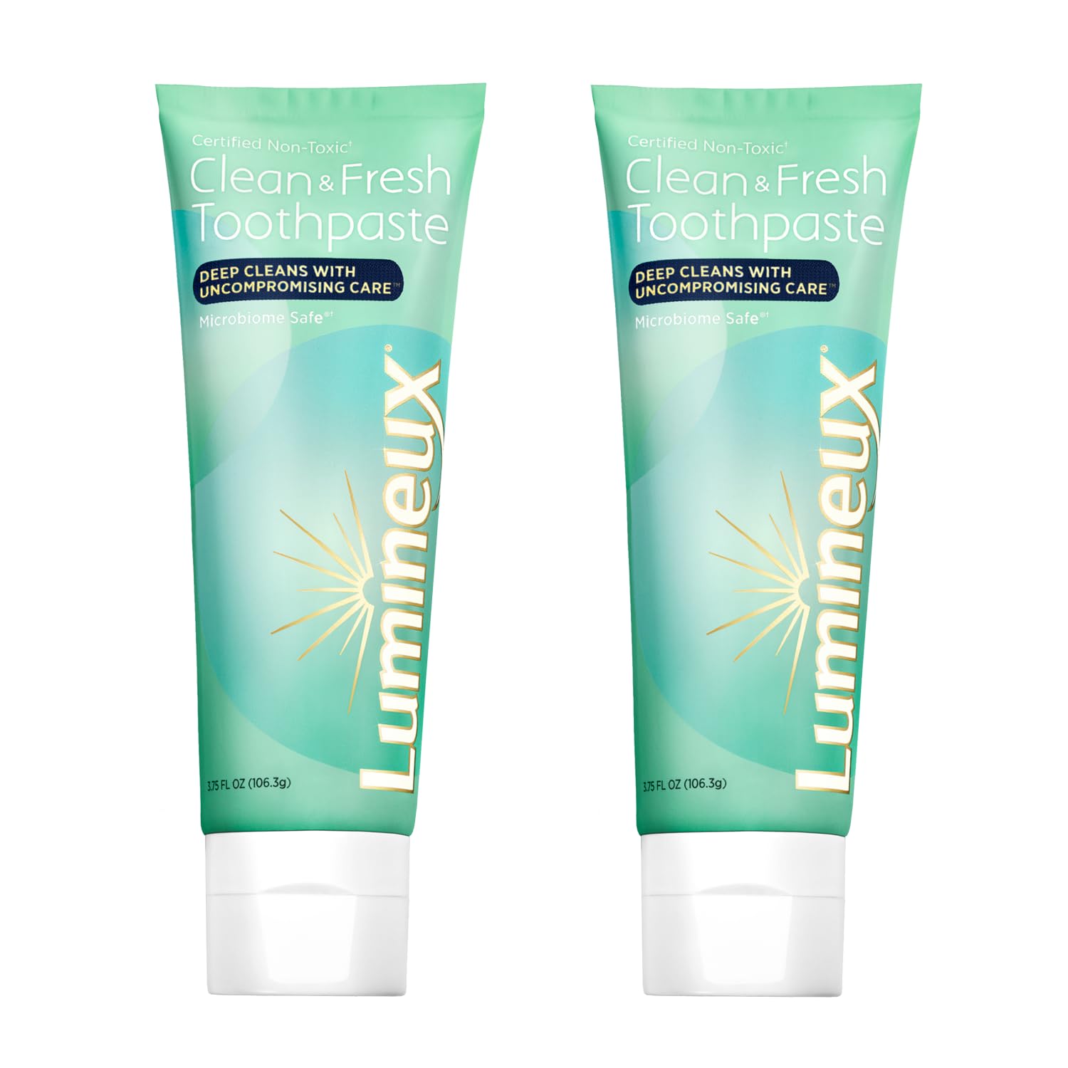 Lumineux Complete Care Toothpaste, 2 Pack - Certified Non-Toxic - Fresh Breath in 14 Days - Fluoride Free, NO Alcohol, Artificial Colors, SLS Free, Dentist Formulated - 3.75 Oz