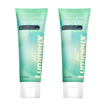 Lumineux Complete Care Toothpaste, 2 Pack - Certified Non-Toxic - Fresh Breath in 14 Days - Fluoride Free, NO Alcohol, Artificial Colors, SLS Free, Dentist Formulated - 3.75 Oz