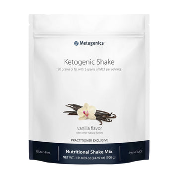 Metagenics Ketogenic Shake - 20 Grams Of Fat With 18 Grams Of Protein And 5 Grams Of Mct Per Serving - Vanilla - 14 Servings