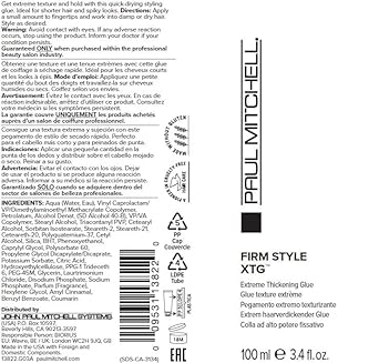 Paul Mitchell XTG Extreme Thickening Glue, Bold Texture, Long-Lasting Hold, For All Hair Types : Beauty & Personal Care