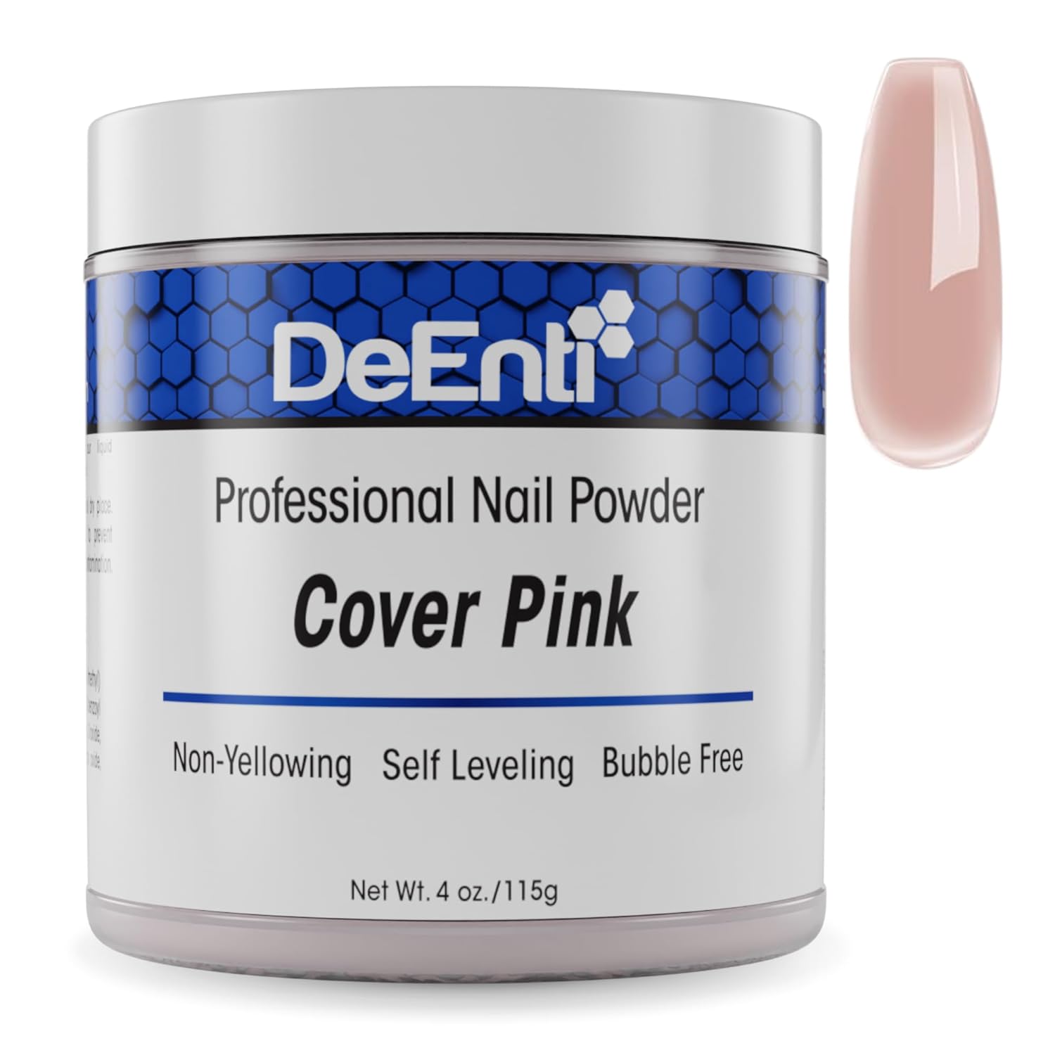 Deenti Acrylic Nail Powder, 4Oz Cover Pink Acrylic Powder Dip For Nails, Long Lasting Salon Quality, Bubble Free Professional Nail Powder For Manicure Nail Art, Fake Nails, Nail Carving & Extensions