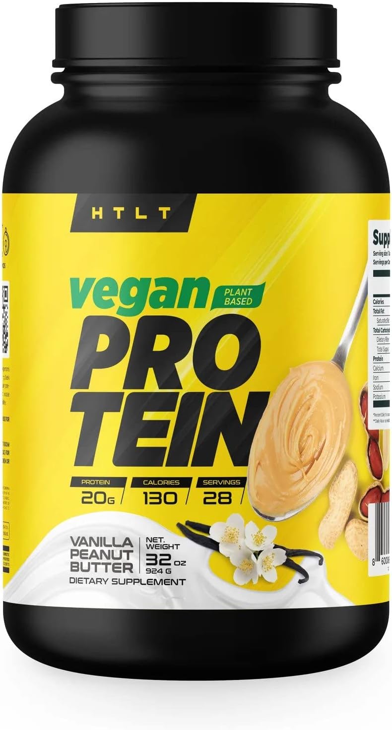 Vegan Protein By Htlt | Plant Based Protein Powder | Pea & Rice Protein Powder Blend | For High-Protein Shakes And Baked Treats, (Vanilla Peanut Butter)