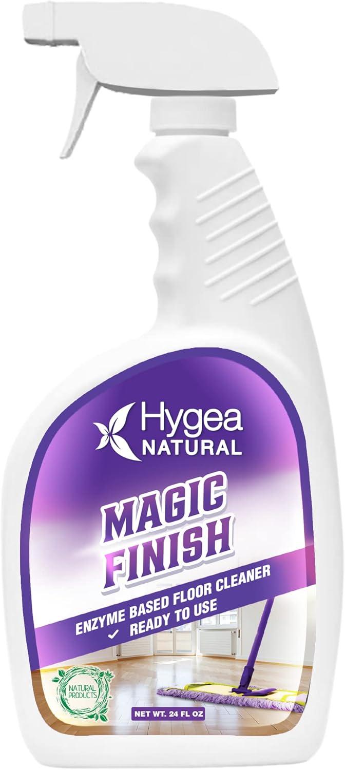 Magic Finish Natural Enzyme-Based No Rinse Floor Cleaner Eats Away Grease Buildup In Tile And Grout- Biodegradable Formula(24 Oz Ready To Use)