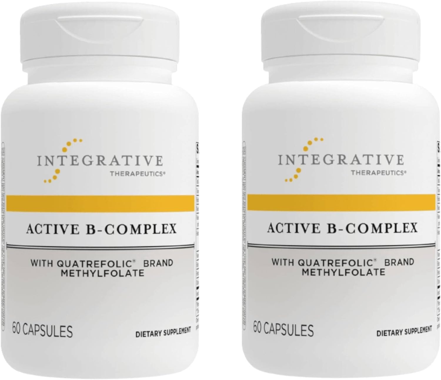 Integrative Therapeutics Active B-Complex - Energy Metabolism Support* - B-Complex Vitamin Supplement With 8 B-Vitamins, Vitamin B12, Folate, Choline - 60 Capsules - 2 Pack