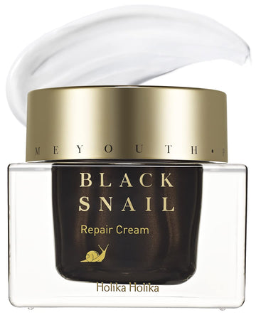 Holika Holika Prime Youth Black Snail Repair Cream- 70% Snail Secretion Extract For Collagen Production & Rejuvenating, Intensive Moisturizing, Plumping Fine Lines, Cruelty-Free, 1.69Oz : Beauty & Personal Care