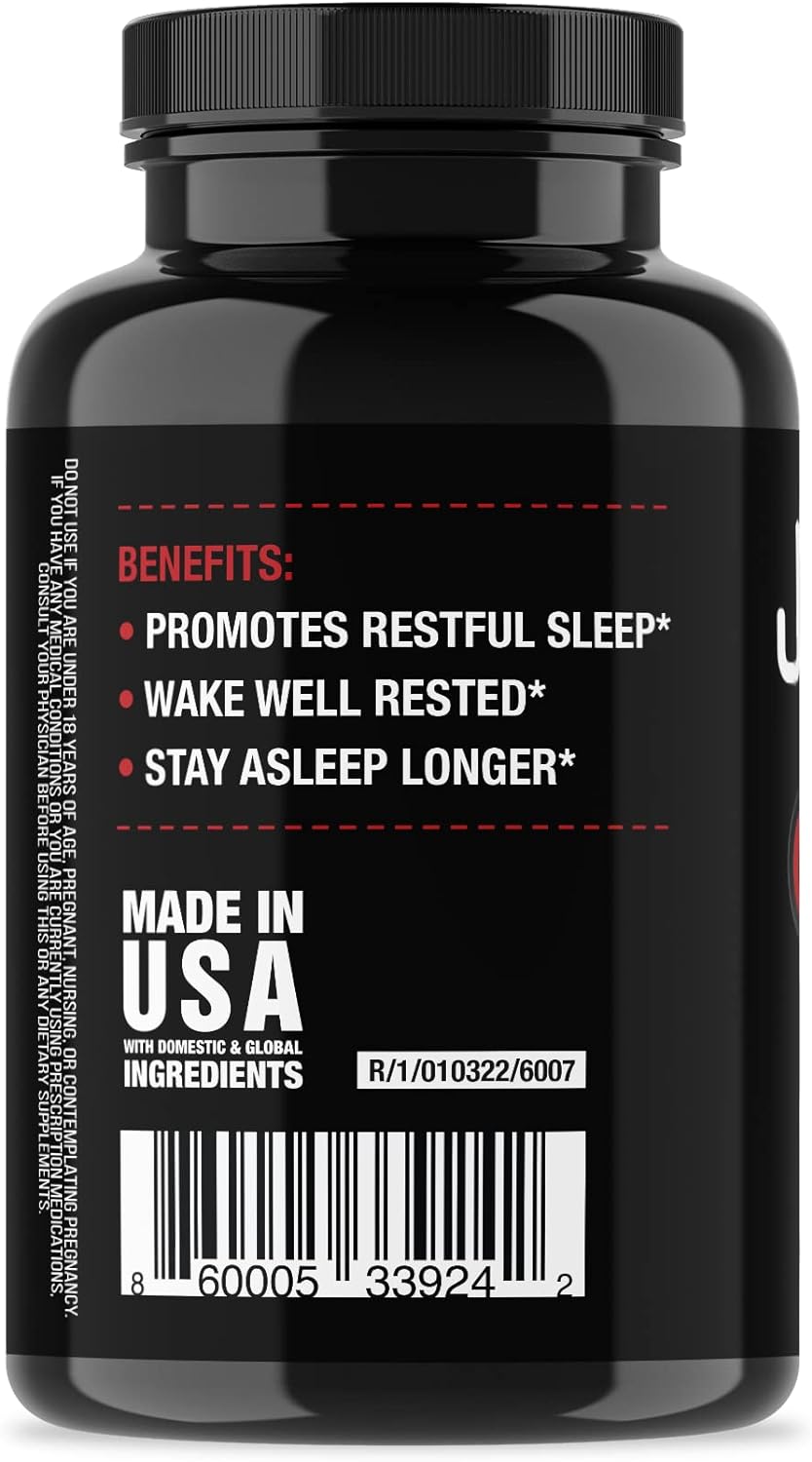 Jocko Fuel Good Night Natural Sleep Aid for Adults - Sleeping Pills for Rest & Recovery, Non-Habit Forming with Magnesium, Lavender & Valerian Root (90 Capsules) : Health & Household