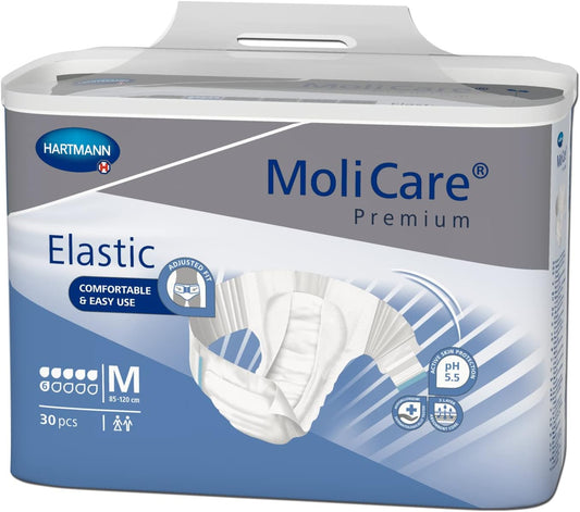 Molicare Premium Elastic Unisex Disposable Slip: Discreet Use For Woman And Men With Incontinence; 8 Drops, Size S, 3 Packs Of 26 (78 Pieces)