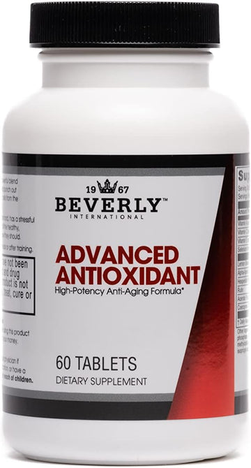 Beverly International Advanced Antioxidant, 60 Tablets. High Potency Anti-Aging Formula. Powered By Vitamins A, C, E, And Selenium. Combat Cell Oxidation