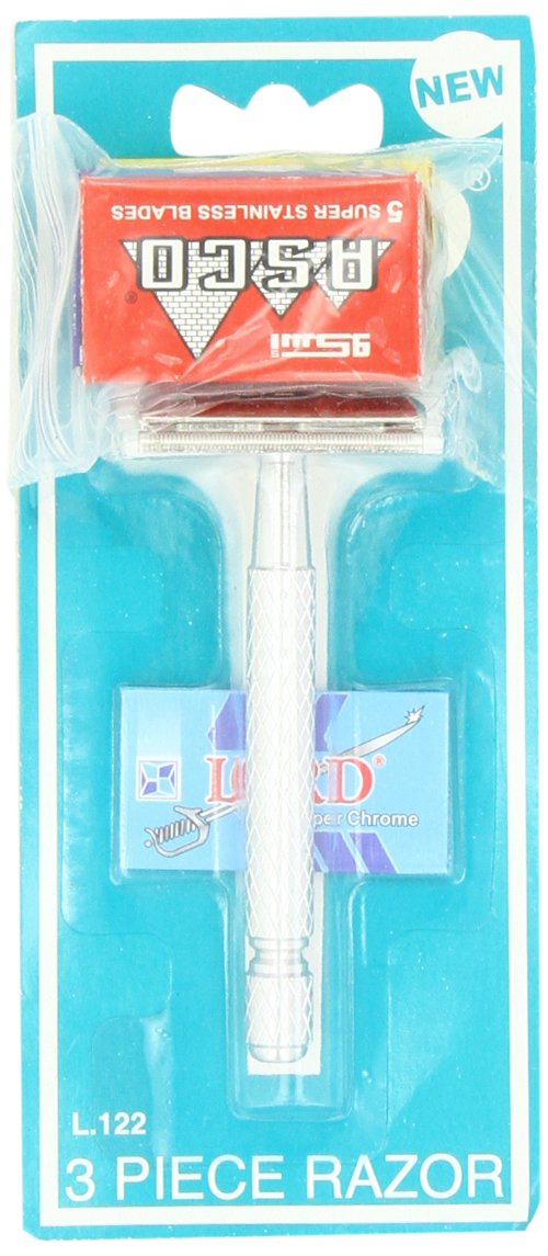 Lord Tech Double Edge Safety Razor + 15 Blades Shark Asco Bigben