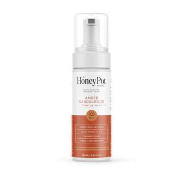 The Honey Pot Company - Feminine Wash - Herbal Infused - Sensitive Skin Types - Ph Balanced Plant Based Hygiene Products - Amber Sandalwood - 5.51 Fluid Oz
