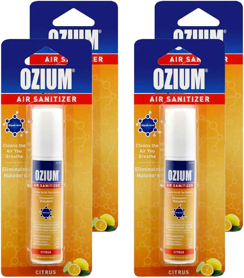Ozium Air Sanitizer 0.8 oz Spray, Citrus Scent (4) : Health & Household