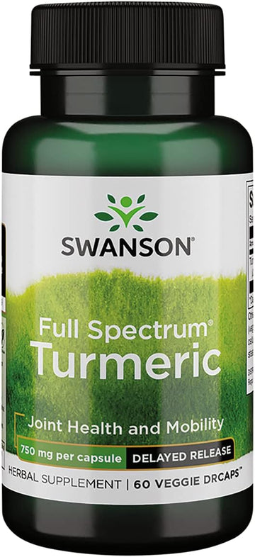 Swanson Full Spectrum Turmeric Delayed Release 750 Milligrams 60 Veg Capsules