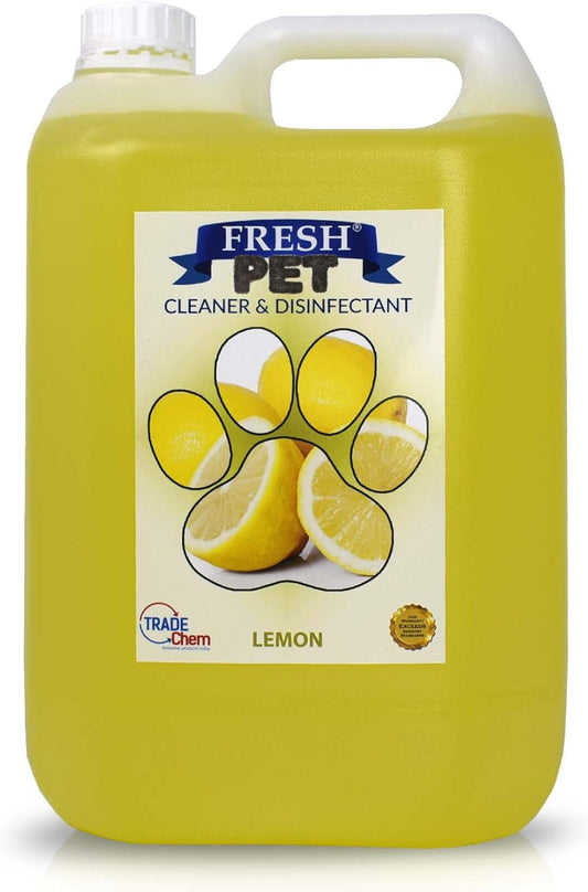 Trade Chemicals Fresh Pet Kennel/Cattery Cleaner & Disinfectant - Kills 99.99% Bacteria - Eliminates Odour (Lemon Fresh) :Pet Supplies