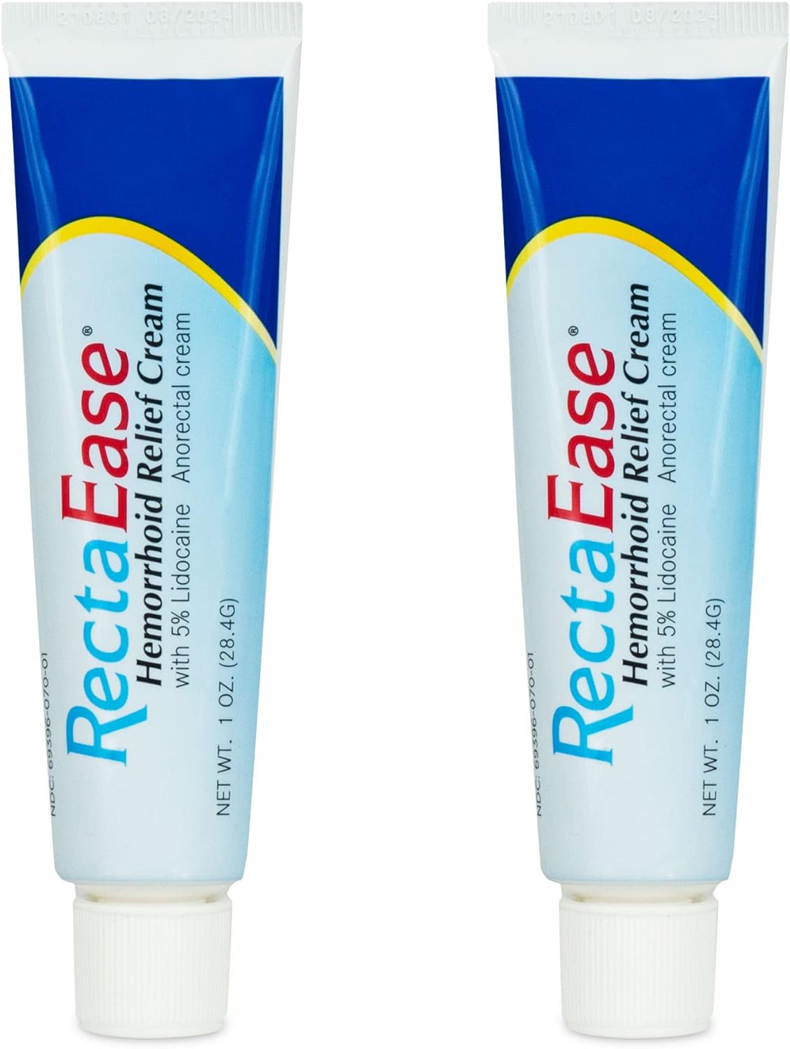 RectaEase (2 Pack) 5% Lidocaine Hemorrhoid Relief Cream 1 oz Tube, Anorectal Cream, Rapid Numbing Relief, Hemorrhoid Treatment from Itch and Burn : Health & Household