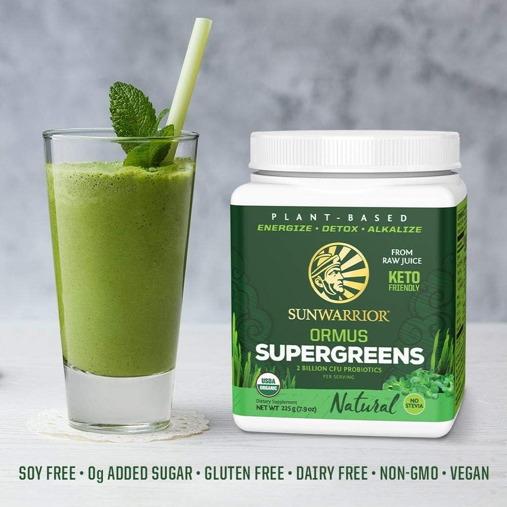 Sunwarrior Vegan Organic Greens Probiotic Powder | 2 Billion CFU Probi