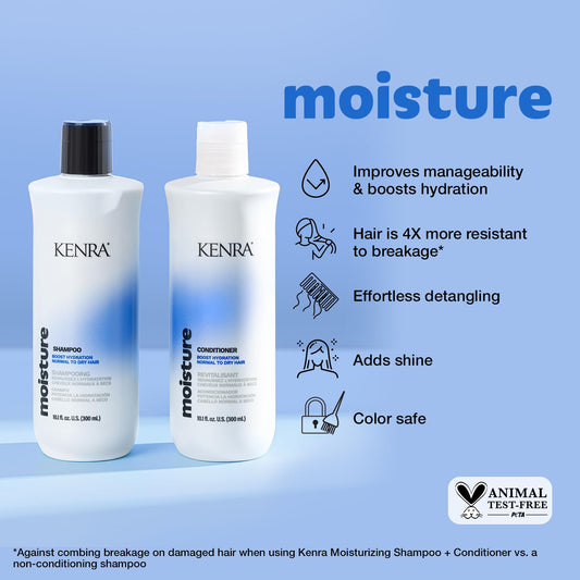 Kenra Moisture Conditioner | Boost Hydration | Improve Manageability And Shine | Nourish Dry Hair | Color Safe | Efforless Detangling | Normal To Dry Hair