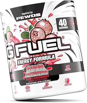 G Fuel Sour Pewdiepie Energy Powder, 9.8 Oz (40 Servings), Pack Of 1