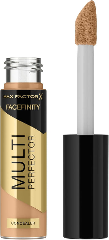 Max Factor Facefinity Multi-Perfector Concealer, All In One, Conceal Imperfections, Instant Brightening, Natural Finish, Lightweight, Vegan, Customisable Coverage - 4N, 11Ml