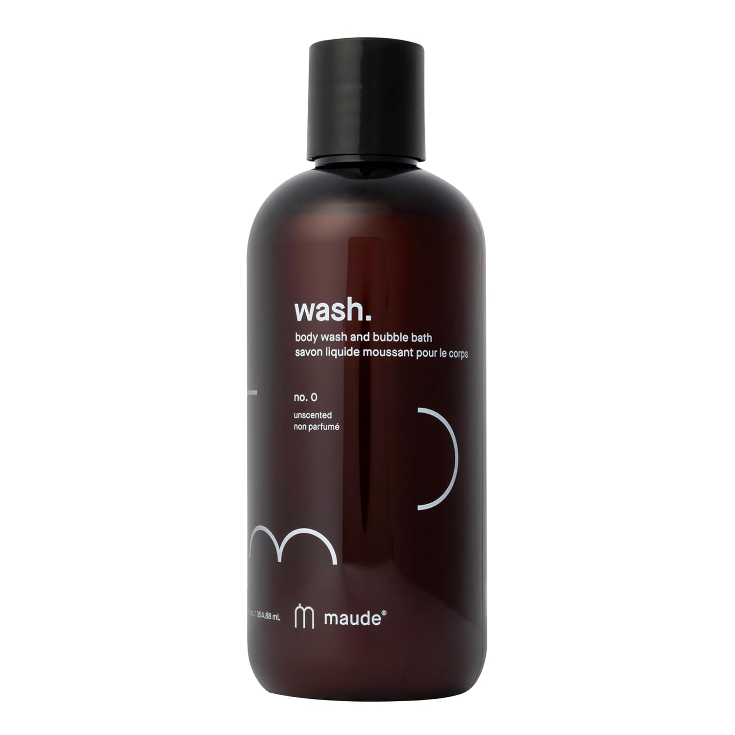 Maude Wash No. 0 - Ph Balanced Moisturizing Body Wash & Bubble Bath - With Vitamin C & E For Whole-Body Skin & Feminine Care - Skin-Softening Shower Gel - Unscented (12 Fl Oz)