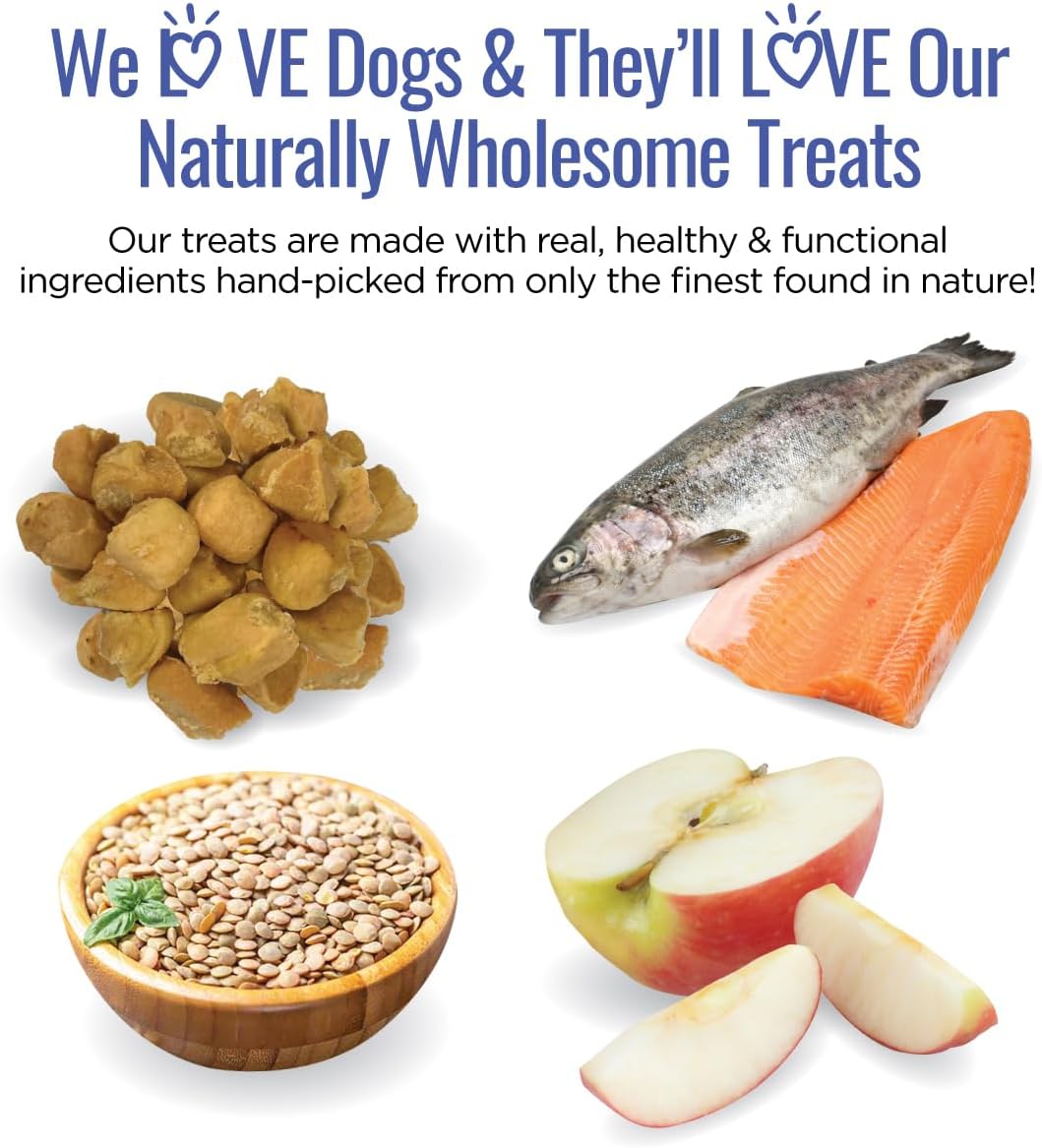 Smart Cookie All Natural Dog Treats - Trout & Apple - Healthy Dog Treats for Allergies, Sensitive Stomachs - Soft Dog Treats, Chewy, Grain Free, Human-Grade, Made in The USA - 5oz Bag : Pet Supplies