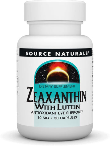 Source Naturals Zeaxanthin With Lutein, Antioxidant Eye Support* 10Mg, 30 Capsules