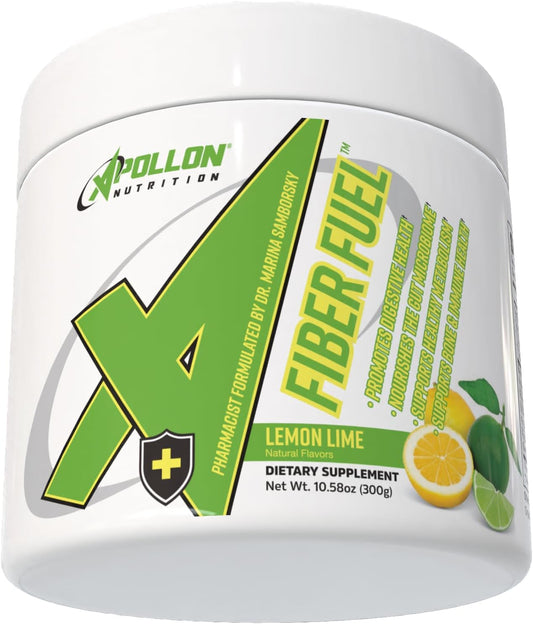 Apollon Nutrition Fiber Fuel – Premium Soluble And Insoluble Fiber Supplement For Gut Health, Digestion, And Regularity – 30 Servings – Unflavored Prebiotic Fiber Powder (30 Serving, Mixed Berry)