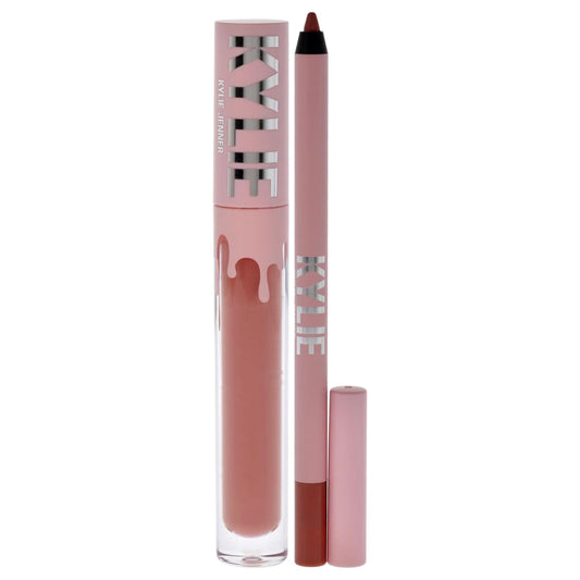 Kylie Cosmetics Matte Lip Kit - 802 Candy For Women - 2 Pc 0.10 Oz Matte Liquid Lipstick, 0.03 Oz Lip Liner