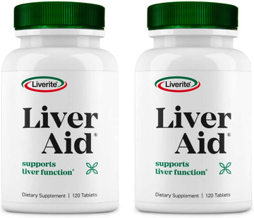 Liverite Liver Aid 2-Pack 120 Tablets (Total 240Ct) Liver Support, Liver Cleanse, Liver Care, Liver Function, Energy
