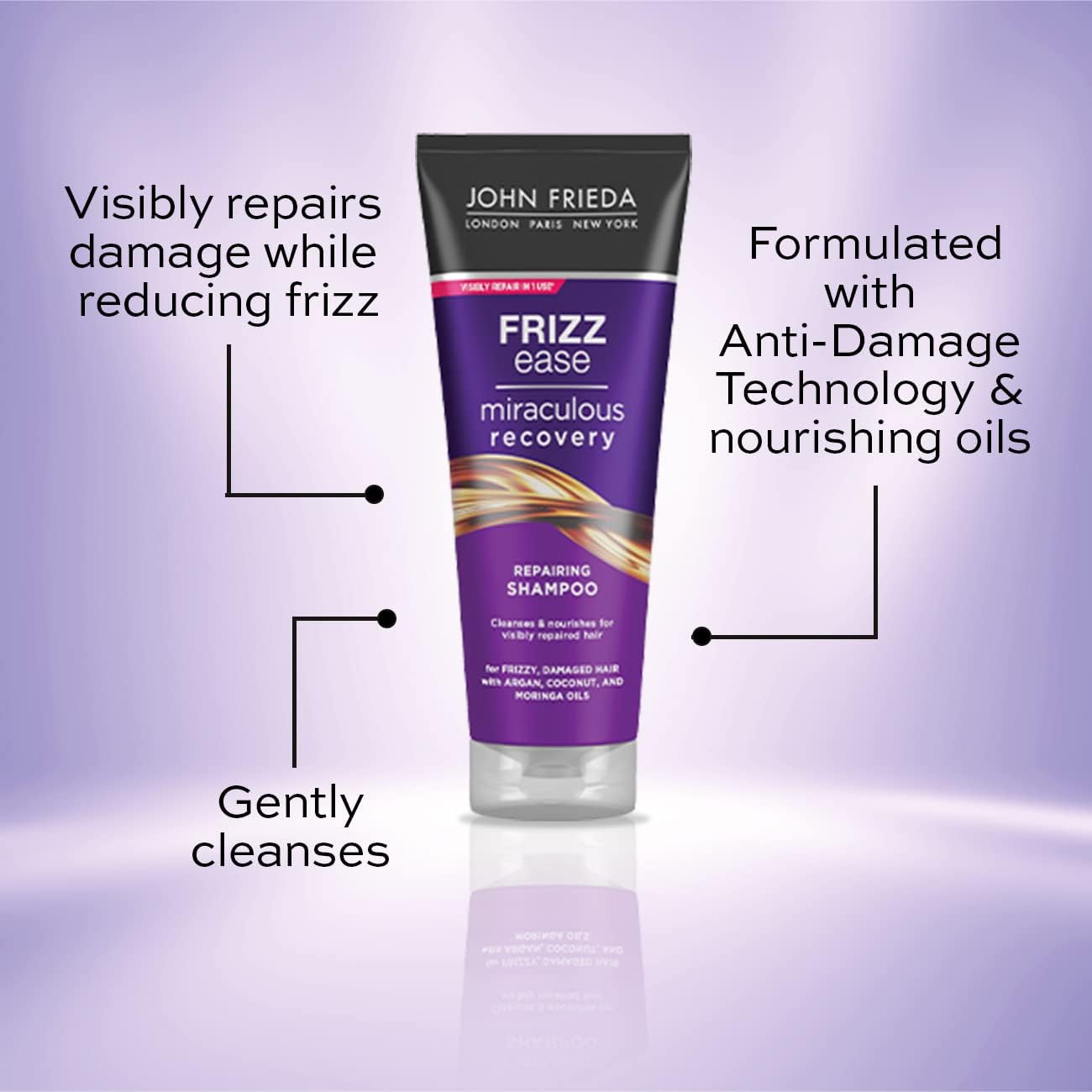 John Frieda Miraculous Recovery Shampoo, 150ml, Smoothing and Hydrating Travel Shampoo, Anti-Frizz (Pack of 2) for Frizzy, Dry Hair : Amazon.co.uk: Beauty