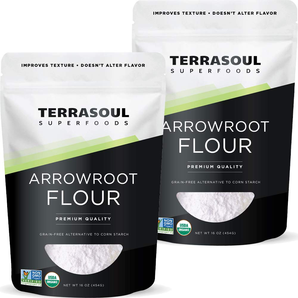 Terrasoul Superfoods Organic Arrowroot Flour, 2 Lbs (2 Pack)