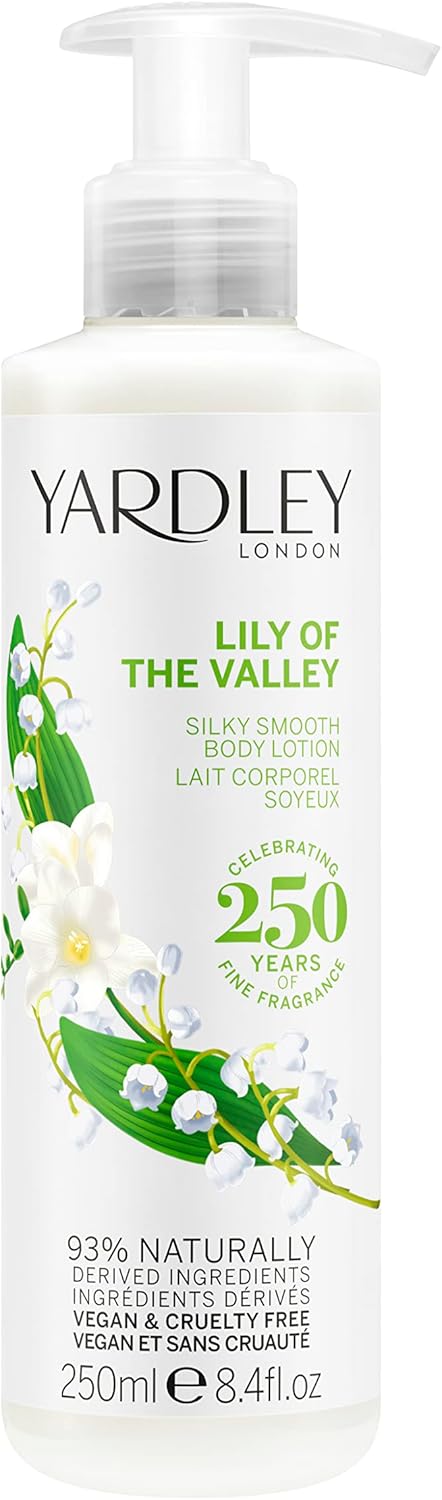 Yardley Of London Lily of the Valley Silky Smooth Body Lotion for her 250ml, Pack of 1 : Amazon.co.uk: Beauty