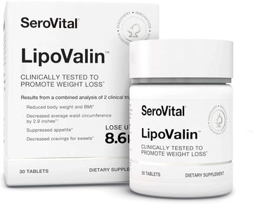 Serovital® Lipovalin™ Clinically Validated Weight Loss Pills For Women – Diet Pill, Appetite Suppressant, Stimulant-Free Weight Loss Supplement - 30 Tablets