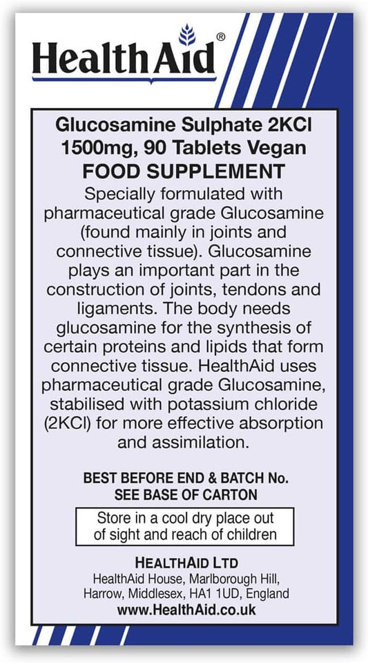 HealthAid Glucosamine Sulphate 2KCl 1500mg - 90 Tablets