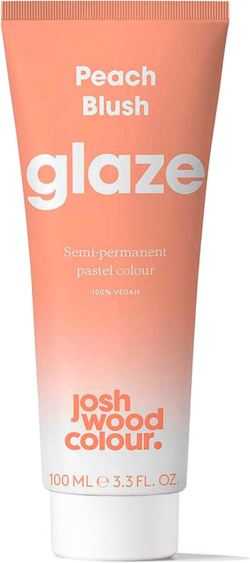 Josh Wood Colour Glaze (Peach Blush) - Semi-Permanent Hair Mask - Ammonia-Free - Conditions And Nourishes - Lasts Up To 3-5 Washes - For Blonde Hair - 100% Vegan - Cream (100Ml)
