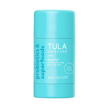 Tula Skincare Claycation - Detoxing & Toning Face Mask Stick, Tightening, Detoxing & Toning, Draws Out Dirt & Oil, Contains Mediterranean Clay, Apple Cider Vinegar, & Witch Hazel, 1.23 Oz