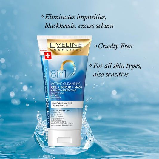 Eveline Cosmetics 8-In-1 Deep Cleansing Active Gel For The Unevenness Facemed + 150 Ml