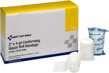 First Aid Only 5-6600 Stretch Gauze Bandage, 4-Yard Stretched Length X 2-Inch Width (Box Of 24)