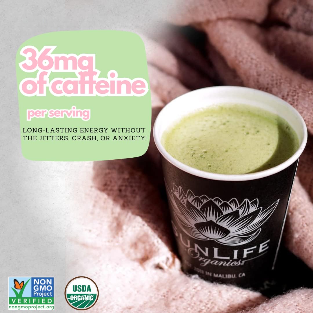 Sunlife Organics Usda Organic Matcha Green Tea Powder Tin (30 Grams) - Premium Japanese Matcha Powder Culinary Grade - Authentic Ceremonial Grade Matcha Powder