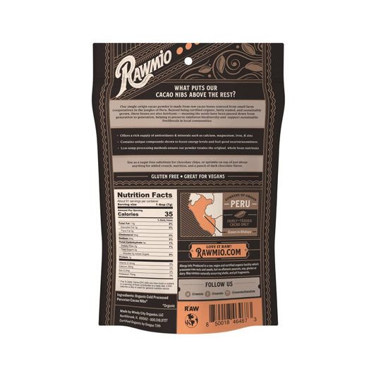 Rawmio Organic Cacao Nibs, 11 Lb - Raw, Vegan, Fair Trade, Kosher