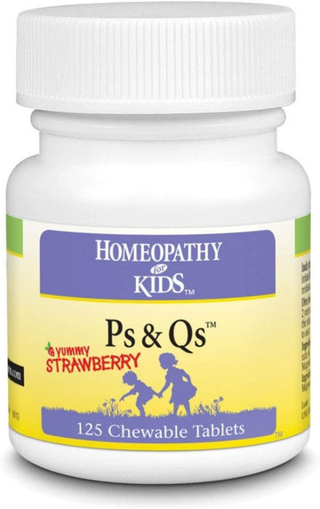 Herbs For Kids Ps & Qs, Chewable, Strawberry (Carton) | 125ct