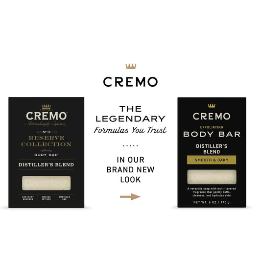 Cremo Exfoliating Body Bars Distiller'S Blend - A Combination Of Lava Rock And Oat Kernel Gently Polishes While Shea Butter Leaves Your Skin Feeling Smooth & Healthy