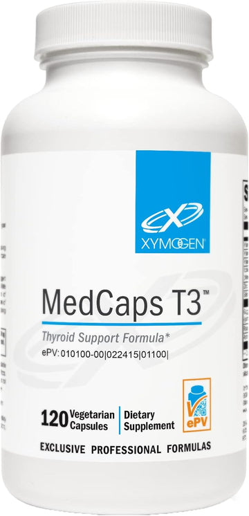 XYMOGEN MedCaps T3 - Thyroid Support Formula with Vitamins + Herbs - S